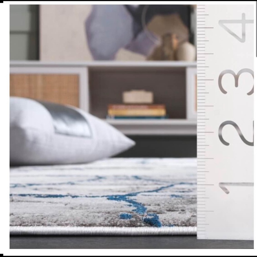 Blue & Gray Area Rug - Picture 4 of 8